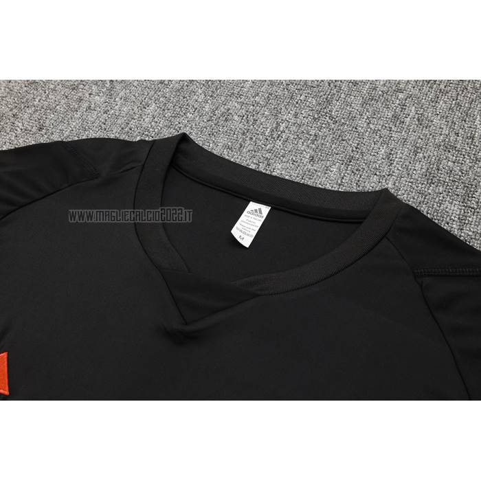 Tuta da Track del Manchester United Manga Corta 2023-2024 Nero - Pantalon Corto